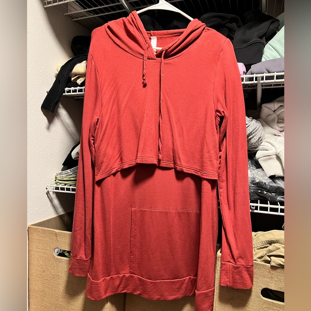 Latched Mama Cloud Hoodie Large Rust